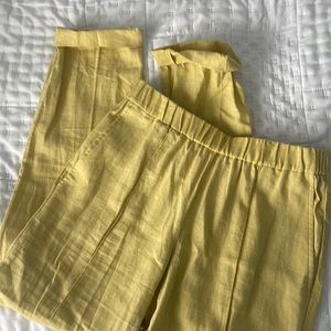 Yellow linen pants
